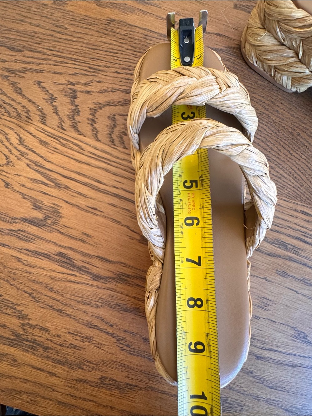 MERCEDES CASTILLO Aurelia Two band Braided Raffia Platform Mules Natural 7 37 - Picture 8 of 9